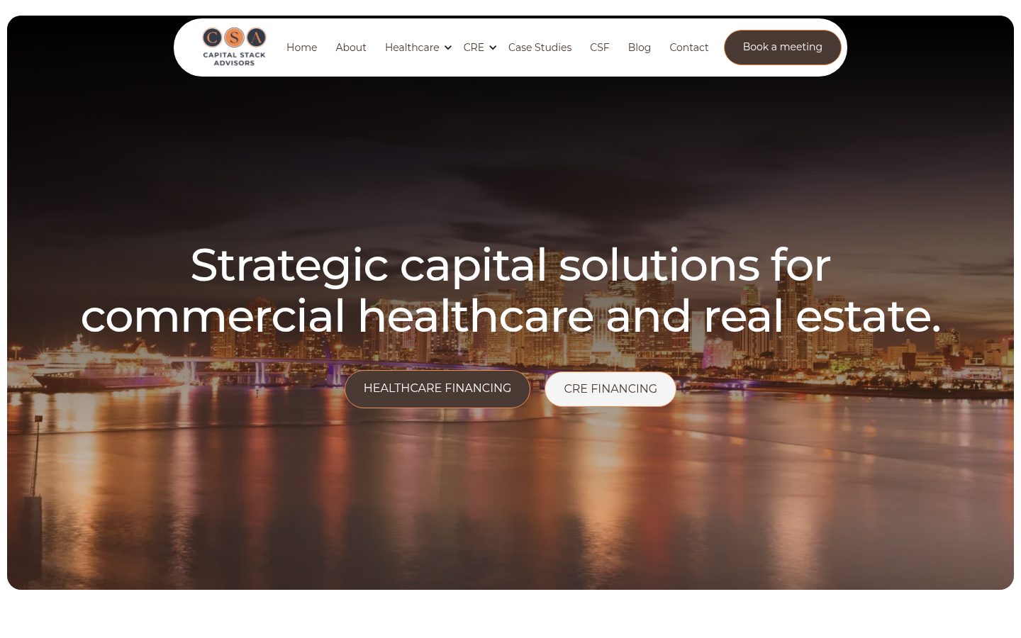Capital Stack Advisors website preview